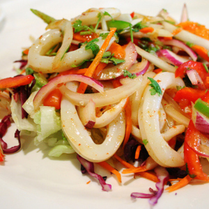 Sautéed squid and vegetables la baia del sole phuket the best